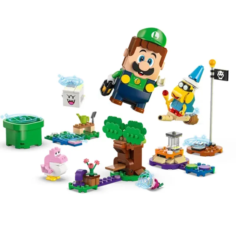 مناسبة لسلسلة ألعاب المغامرات لبنات البناء من Super Brothers والألعاب التفاعلية Luigi Mario من هدية MOC