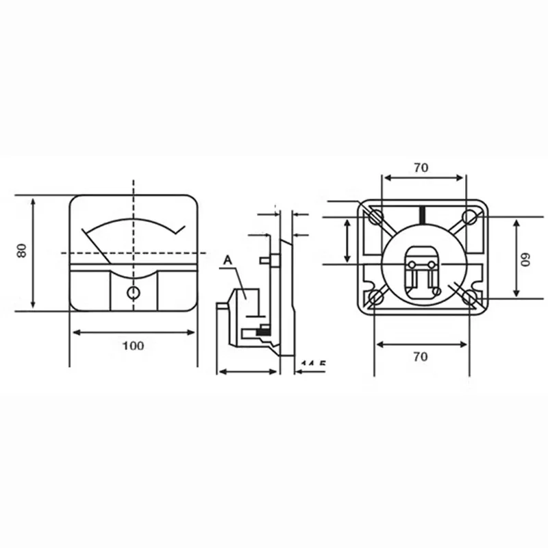 Voltmètre AC 44l1-v ac10v 15V 20V 30V 50V 100V 150V 250V 300V 450V 500V 600V 750V, voltmètre pointeur 80x100mm pour mesurer simple