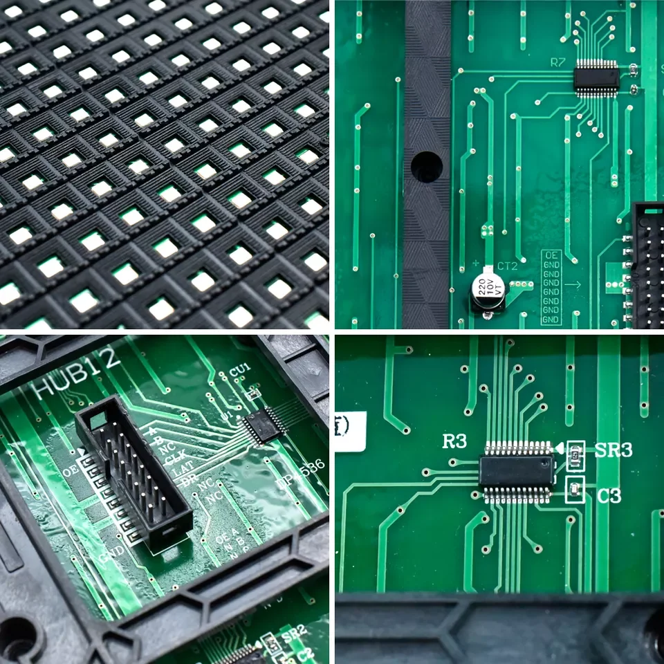 Módulo de pantalla LED para exteriores, Panel de visualización monocromático SMD, señal móvil impermeable, Color verde, 320x160, P10