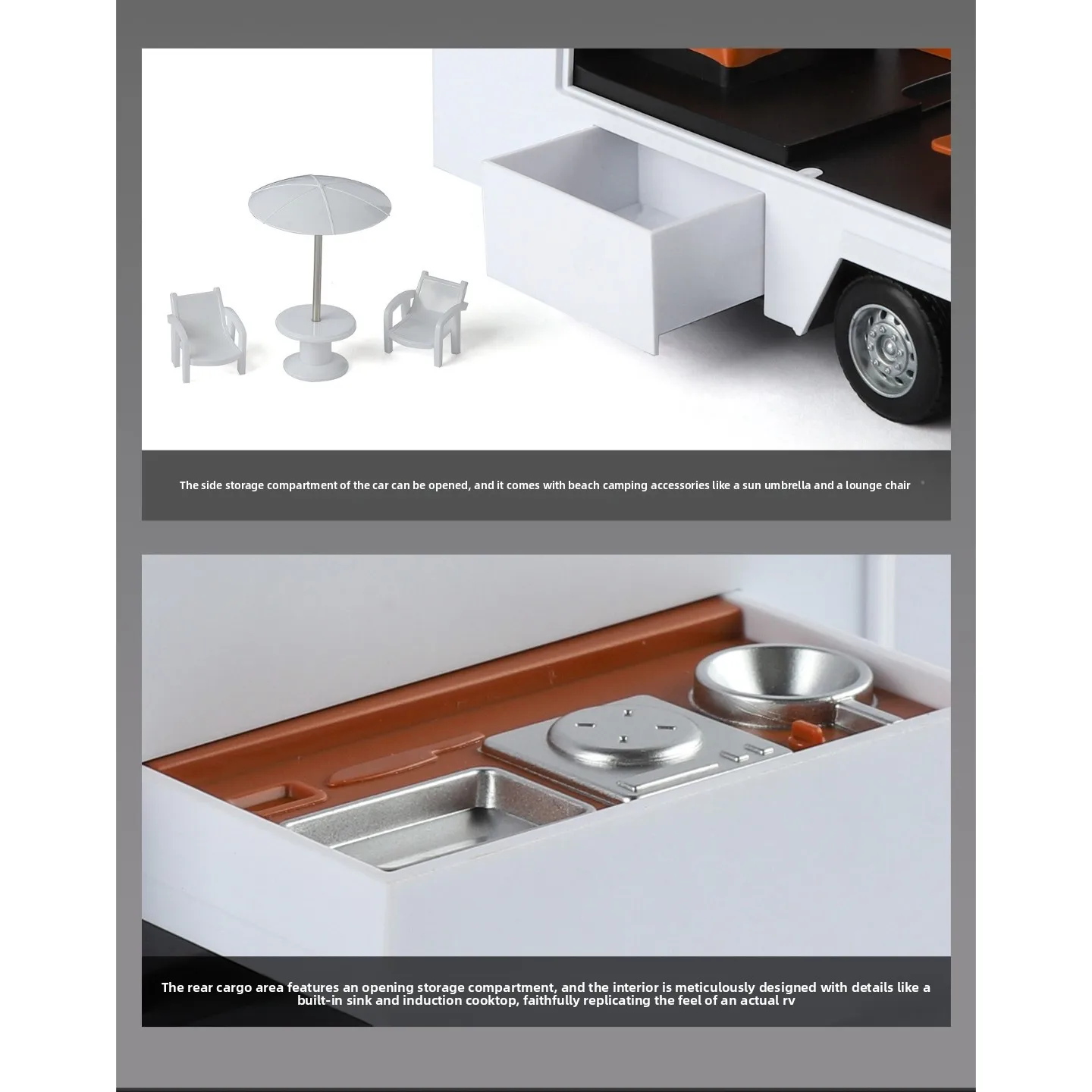 1:24 사이버트럭 픽업 트레일러 RV 금속 합금 장난감 자동차 모델 다이캐스트 오프로드 자동차 소년 어린이 선물 트럭 장식품