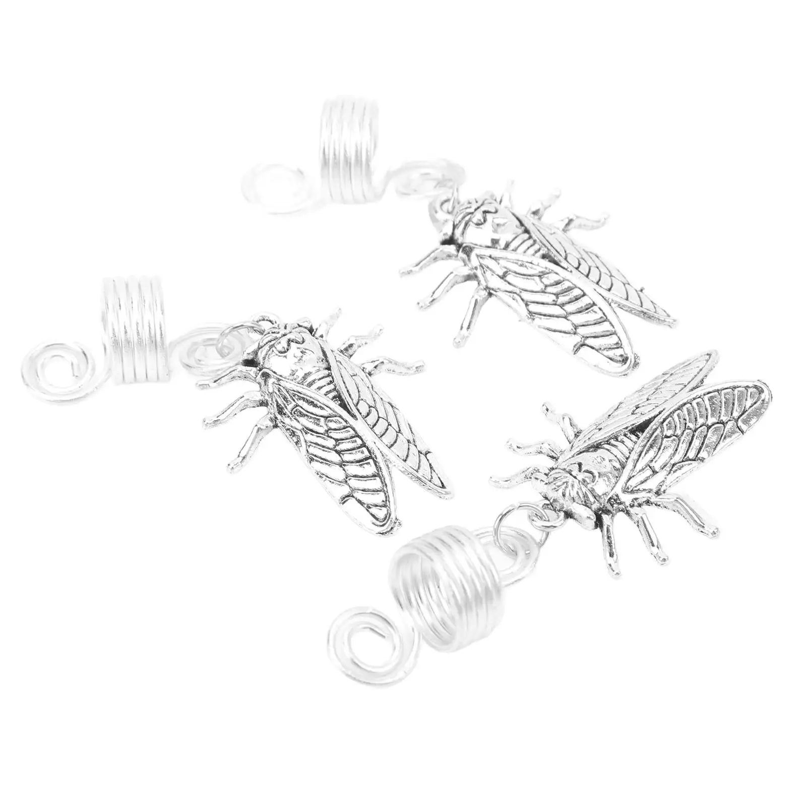 Metal Dreadlock Beads - Unique Cicada Design for hair Decoration, Versatile Accessories for men and Women