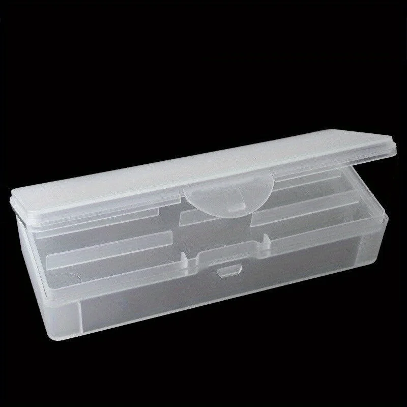 

1Pc Rectangle Double-layer Nail Art Tool Empty Storage Box Tweezers Clippers Pens Polishing Nail Buffer Files Container