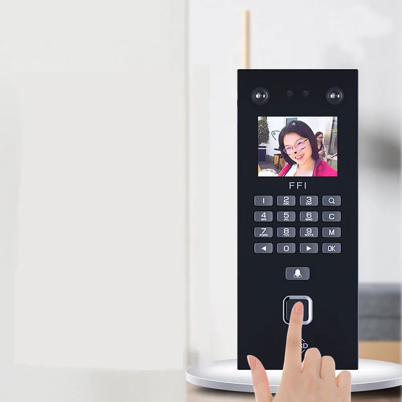 جهاز حضور وانصراف الوجه وبصمات الأصابع بشاشة 2.4 بوصة مدمجة 2000 قالب منتج التحكم في الوصول البيومتري #6