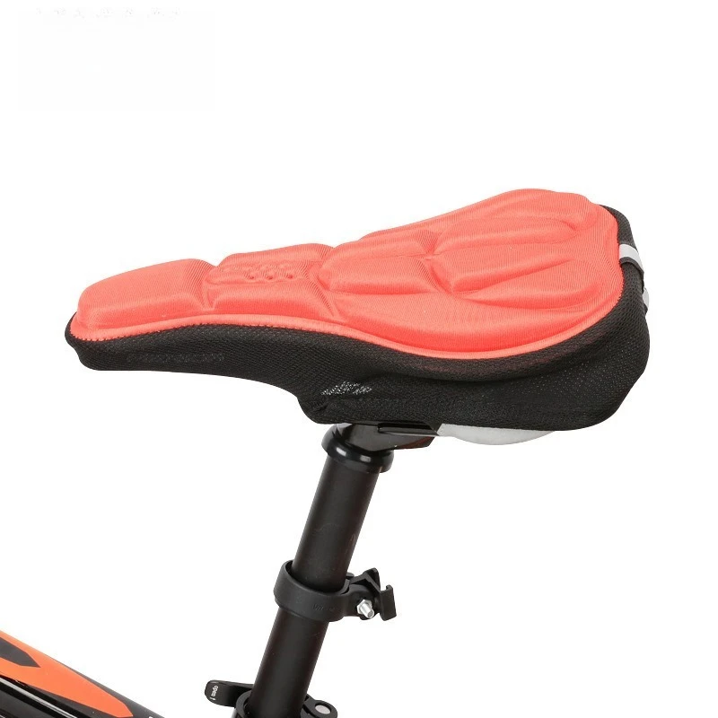 Bicycle Accessories Mountain Bike 3D Saddle Cover Thick Breathable Super Soft Bicycle Seat Cushion Silicone Sponge Gel Bike Seat