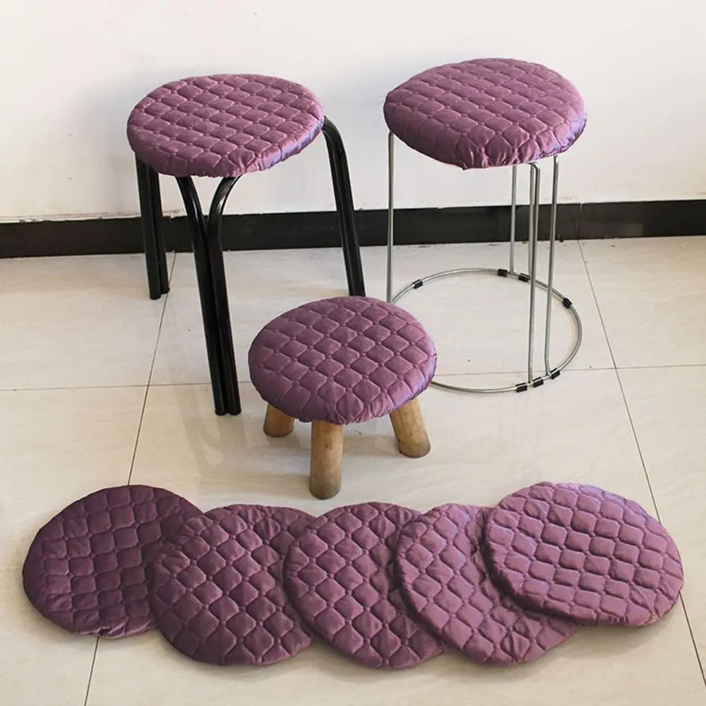 Perfect Thickening Stool Covers Elastic Solid Color Dining Stool Covers Anti Dirty Soft Round Stool Covers Dining Halls