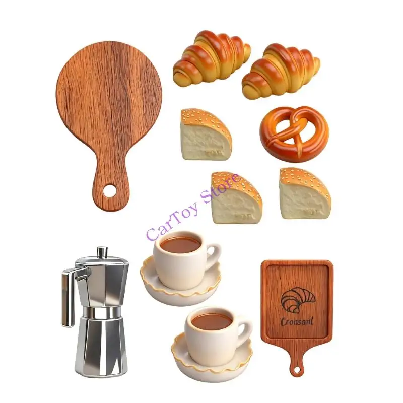 

Realistic Miniature Bread Resin Pastry Dollhouses Accessory Scene Decoration