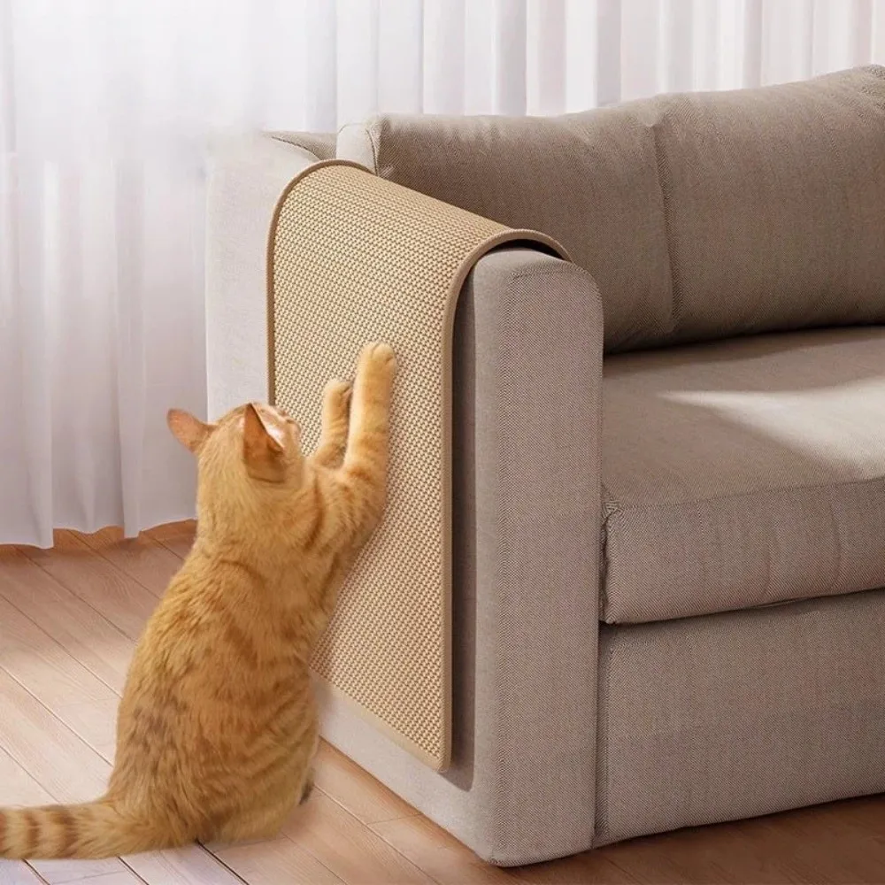 New Sisal Cat Scratching Board Wall Mount Wear-resistant Pet Grinding Pad with Ball Multi-size Furniture Protector Pet Supplies - view 2