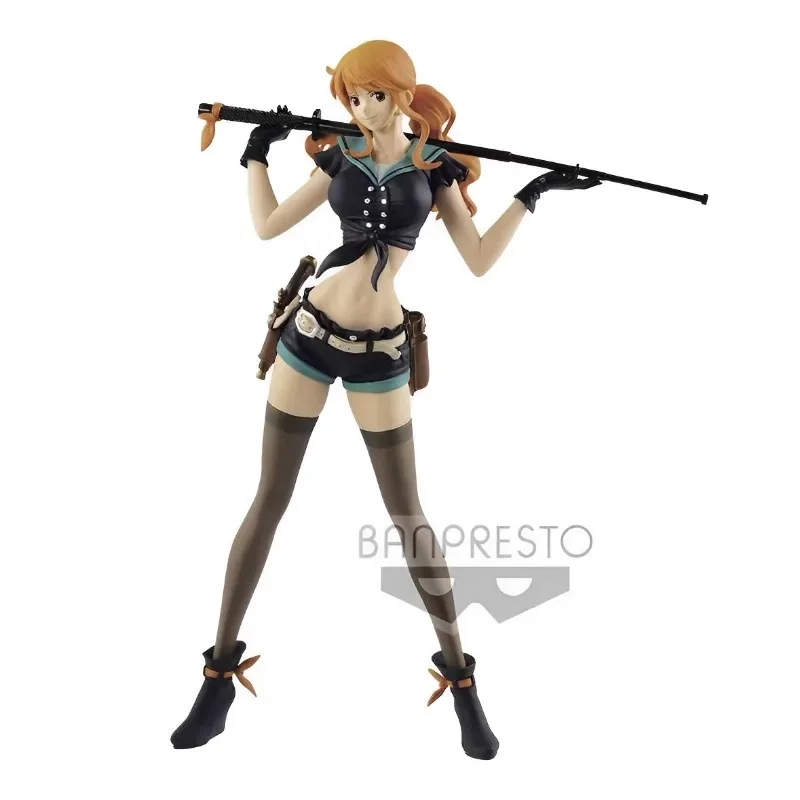 BANDAI-Brinquedos Anime Action Figure para Crianças, Boa Hancock, Nami Robin, Original One Piece, Modelo Shiny Venus, Presente de Natal para Meninos e Meninas