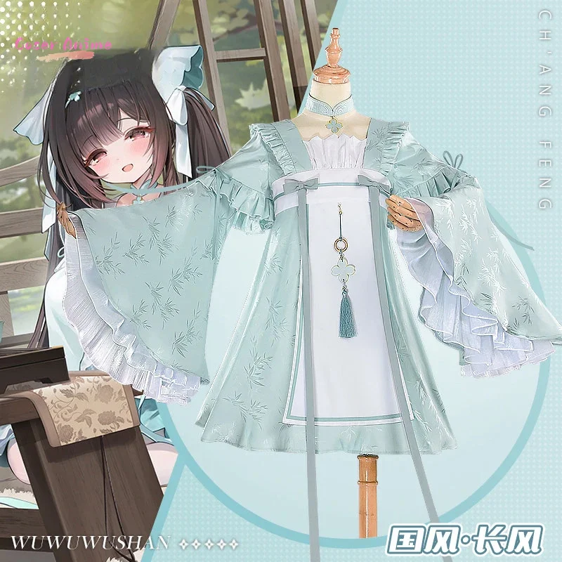 

Костюм для косплея Azur Lane ROC Ch'ang Feng, платье Ханьфу, аниме-униформа для вечеринок, одежда для ролевых игр на Хэллоуин
