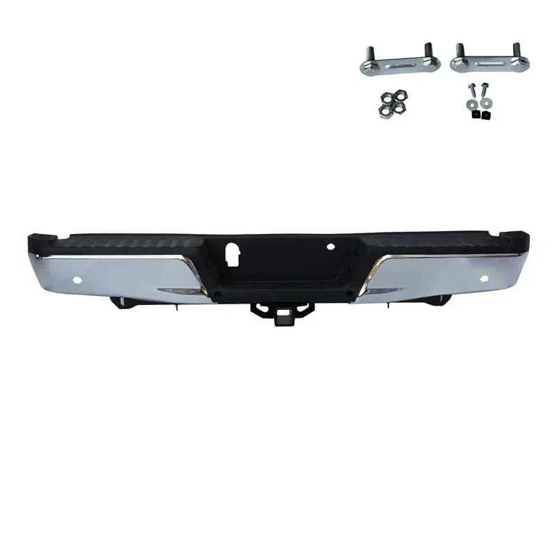 

Хромированный задний бампер с отверстиями для датчиков и усиленной конструкцией для F150 2015-2020