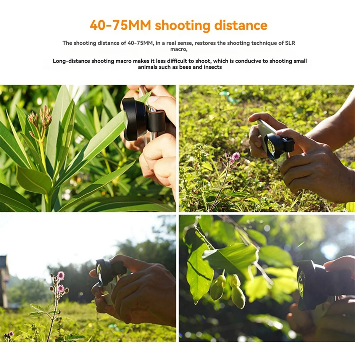 

Новый универсальный макрофонный объектив 75 мм, профессиональный зажим для объектива камеры для IPhone 15, 14, Samsung S20 Plus, Huawei, Xiaomi