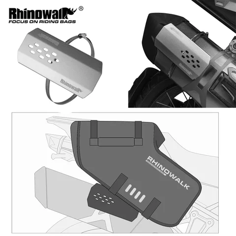 Защитный кожух для выхлопной трубы мотоцикла Rhinowalk, 1 или 2 шт., термозащитный чехол для мотоциклетной сумки, защита от ожогов, аксессуары для езды