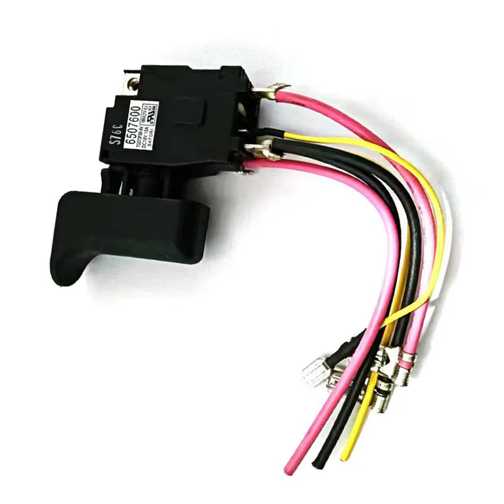 Bor listrik Switch 650760-0 alat listrik Accessorie DJR186 bor listrik Switch untuk DJR186 untuk XRJ04 DJR186 JR186D hitam