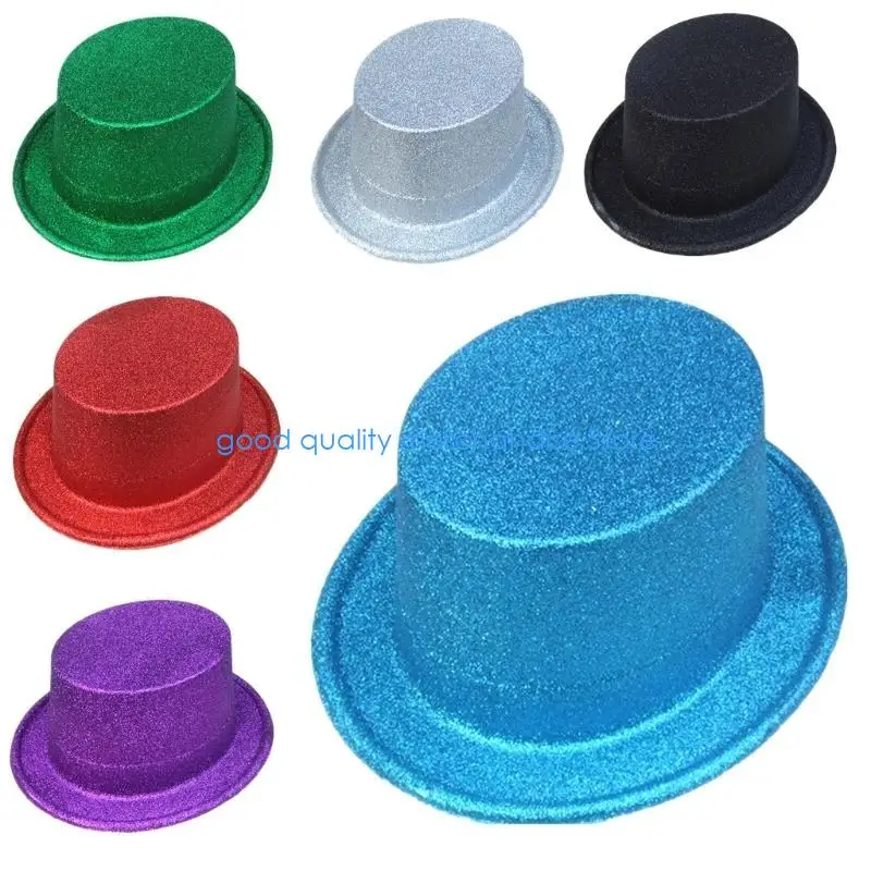 

Y5JD Glitter Pork Pie Hat hat Bowler Top Hat Hat hat Magician Top Hat Magician Performed Hat
