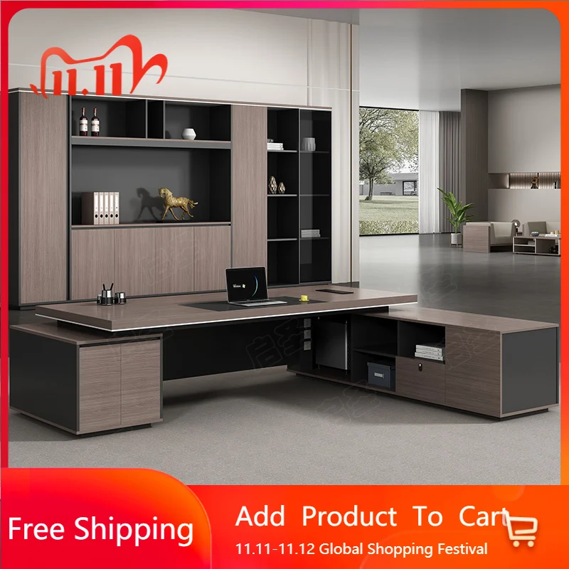 

Display Luxury Computer Table Base Modern Executive Wooden Computer Desks Gaming Executive Escritorio Oficina Hotel Furniture