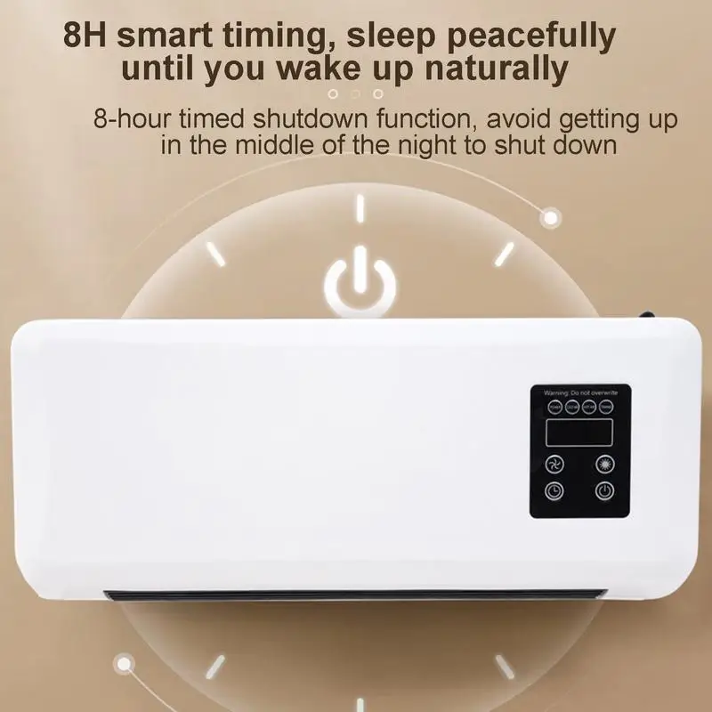 2-in-1 Electric Heater Air Conditioner Smart Constant Temperature Wall Mounted Air Conditioning Fan With Remote Control EU/US