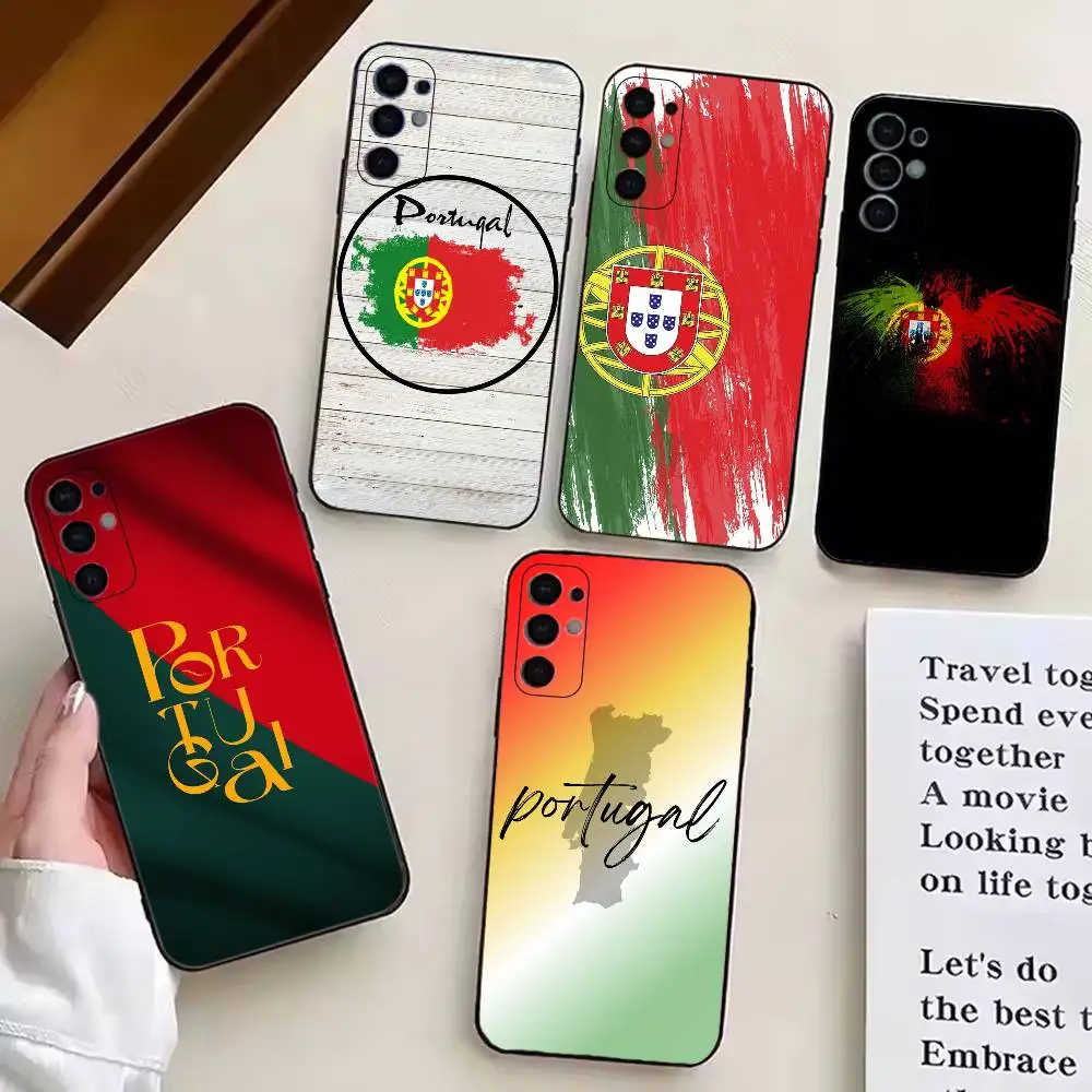 

Football Fans Support P-Portugal Flag Phone Case For Samsung S25,S24,S21,S22,S23,S30,Ultra,S20,Plus,Fe,Soft Silicone Black Cover