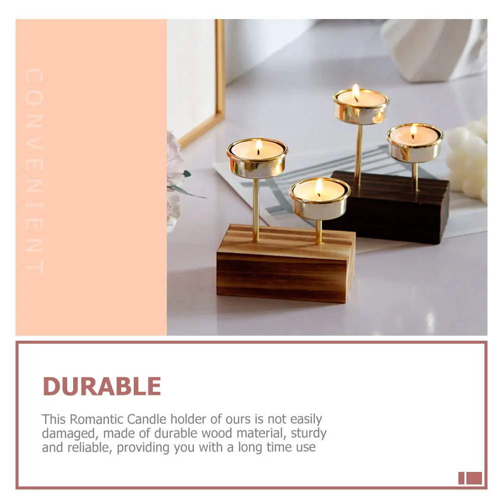 

Elegant Wooden Stand Romantic Table Decor Smooth Polished Surface Easy to Carry Long Lasting Use for Home Party