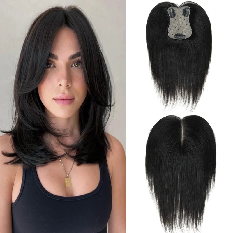 

Натуральные машинные топперы из 100% человеческих волос Remy, 3 клипсы, высокое качество, цельные, для женщин, для ежедневного использования, для тонких волос, для придания объема, для маскировки седины