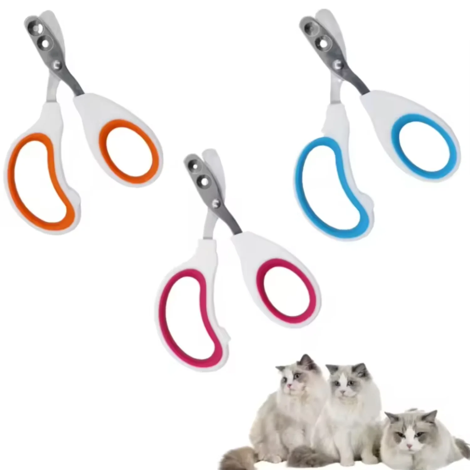 Stainless  Grooming Tool Dog Cat Nail Clippers Double holes Anti-Bleeding Pet Nail Grooming Clippers Trimmer Dog bow ties Ropa