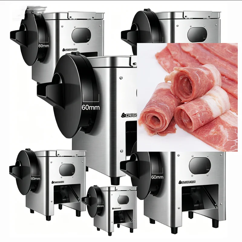 Electric Meat Grinder Automatic Vegetable Cutter Green Onion Garlic Slicer Potato Carrot Shredder Chopper Cutting Machine