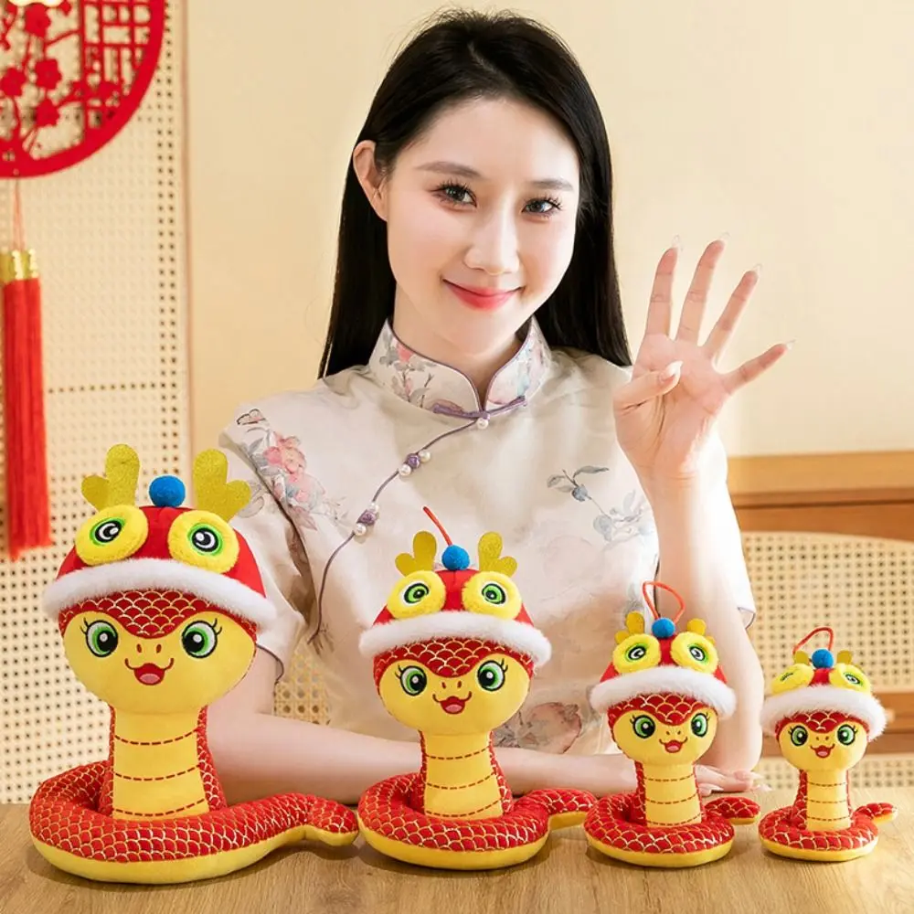 Big Eyes Snake Year Plush Toy Chinese Style Good Luck Wealth Snake Year Mascot Toy The God of Wealth Blessing