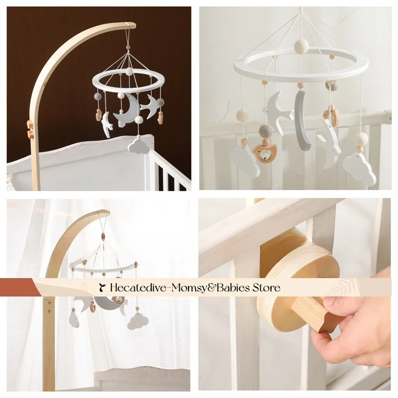 

【Суперзапчасти】Моббильная вешалка для кроватки, мобильное крепление для кроватки без инструментов, эргономичная изогнутая рука для кроватки, детские погремушки, мобильные декоративные аксессуары