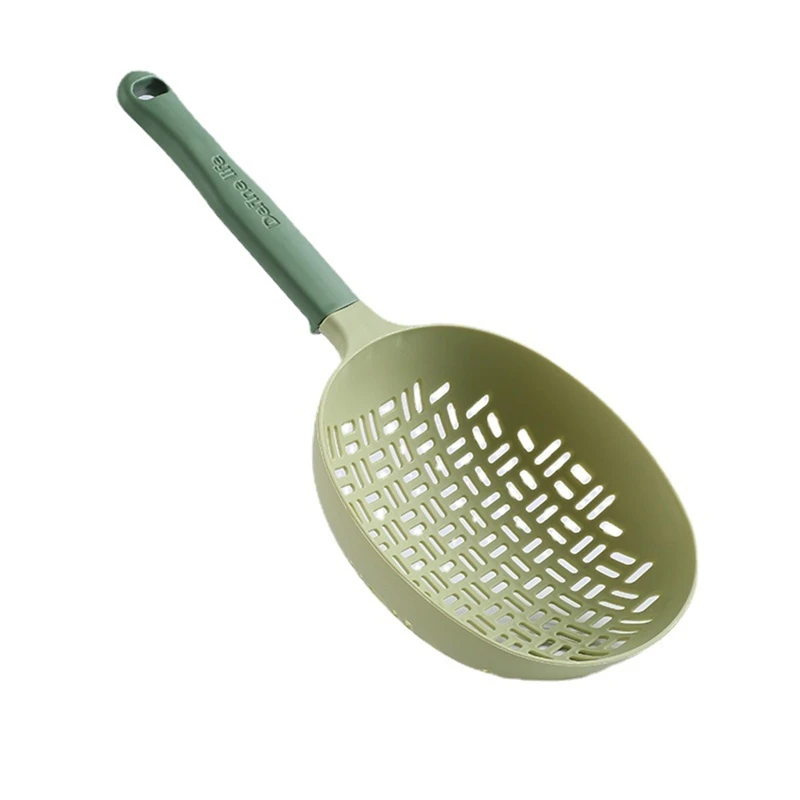 

Scoop Colander, Silicone Colander Handle, Strainer Colander, Cooking Silicone Spoon, Pasta Colander Spoon Strainer