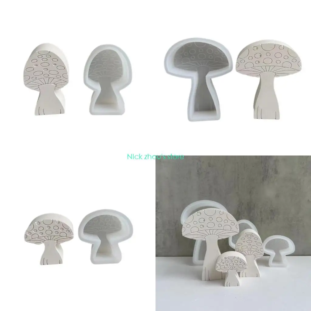 

E15E 3D Mushroom Ornament Silicone Mold Resin Mold for DIY Craft Jewelry Tool