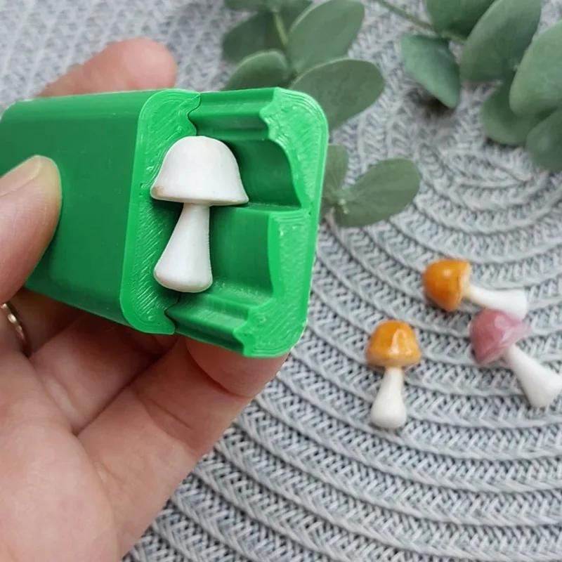 Mushroom Polymer Clay Push Extruder Mold Non‑Stick Clay Cutter for Beginners DIY Earrings Handmade Jewelry Craft Making Supplies