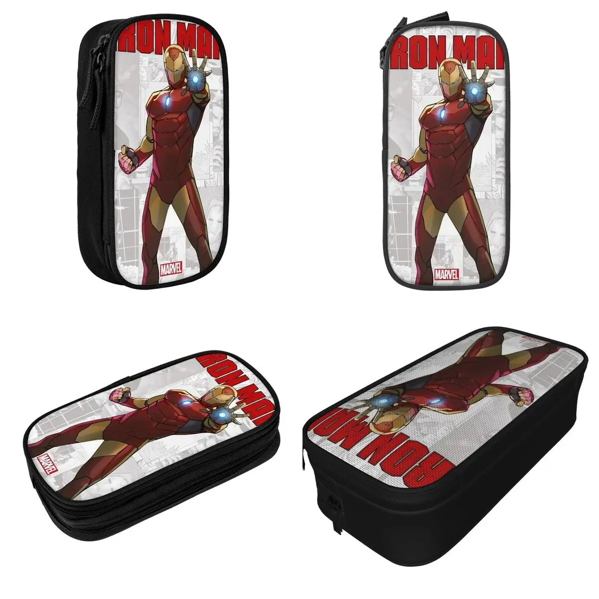 Iron Man American Anime Pencil Cases New Super Hero Pen Box Bag Girl Boy Large Storage Students School Cosmetic Pencilcases