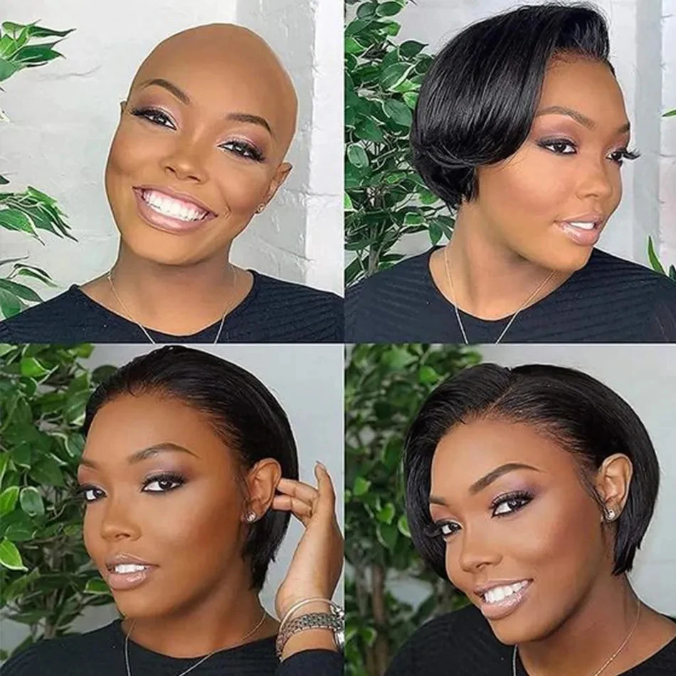 Wiggogo Hd Pixie Cut Wigs Human Hair Short Bob Wig Lace Front Human Hair Wigs Straight Lace Front Wigs Human Hair Wigs