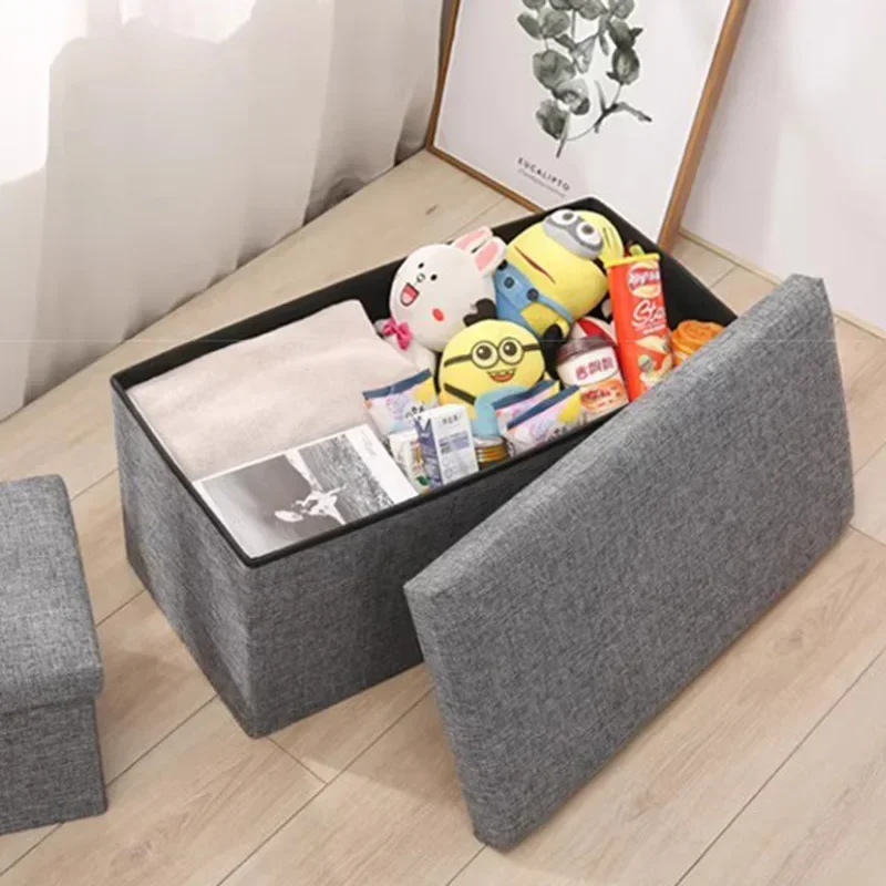 

Fitting Room Accept Storage Stool Fabric Art Shoe Bench Home Furniture Multifunction Storage Stool Simple Tabouret De Stockage