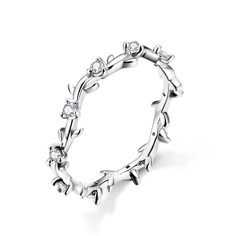 Women's 925 Sterling Silver Stackable Flower Branch Ring