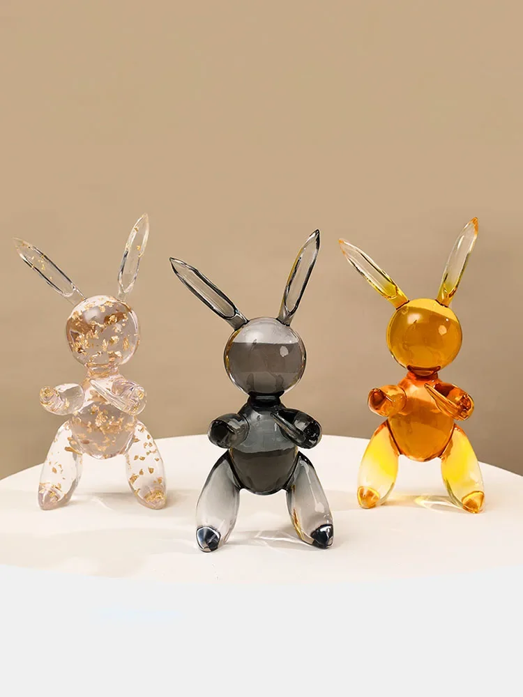 

Nordic Home Decor Space Rabbit Statue Kawaii Room Decor Home Accessories Animal Sculpture LivingRoom Decoration Resin Crafts