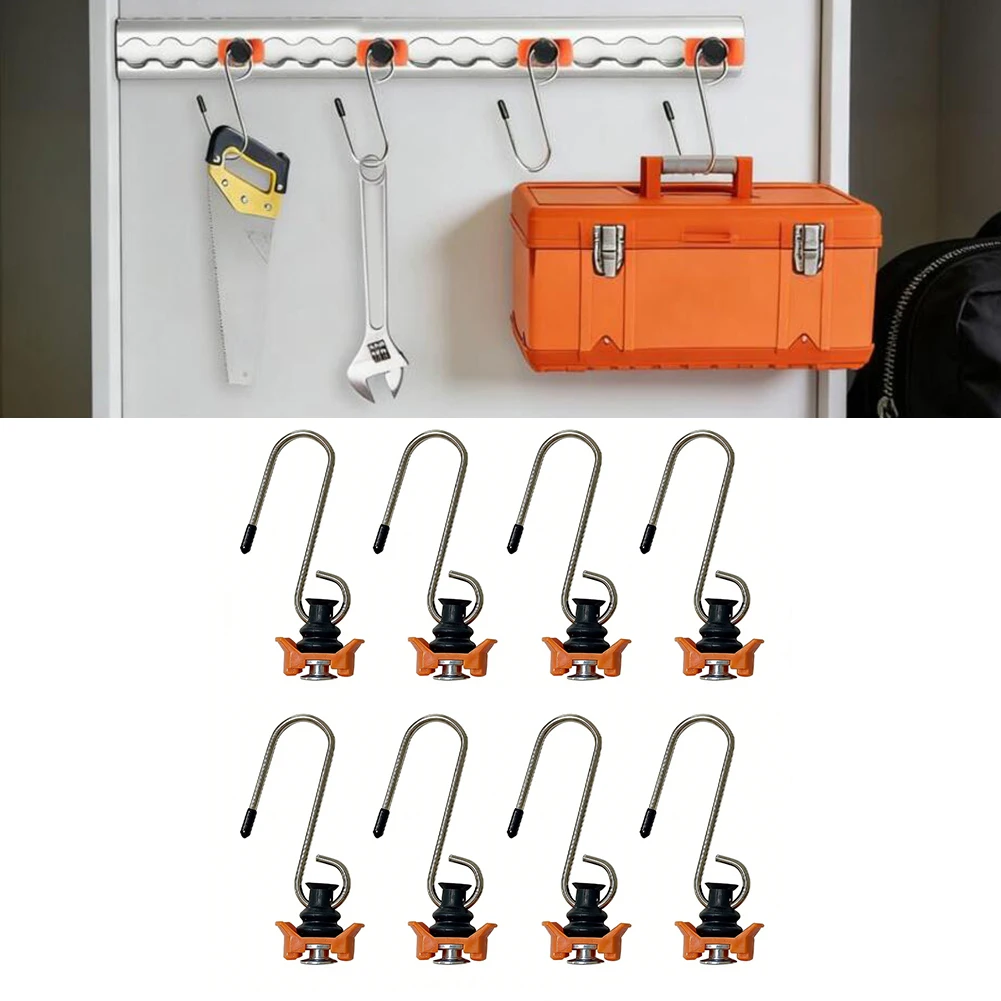 Aviation Rail Track Hooks 8 Count for Vans for rvs Trucks Campervans Motorhomes Trailers Workshop Walls Cargo Securing System