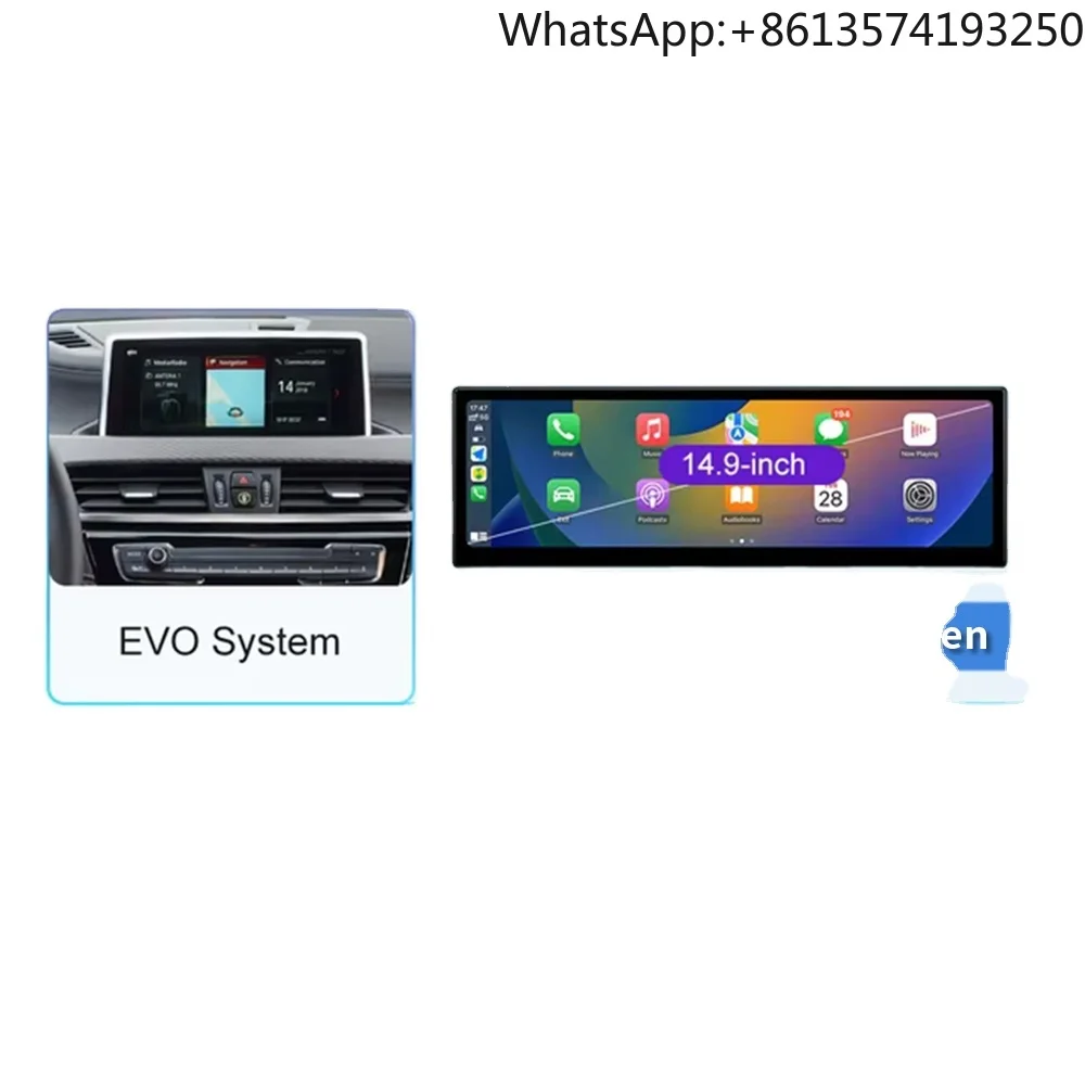 

14.9 Inch 8core Car Intelligent System Wireless CarPlay for BMW X1 F48 2016 - 2020 NBT EVO System DSP Stereo Radio