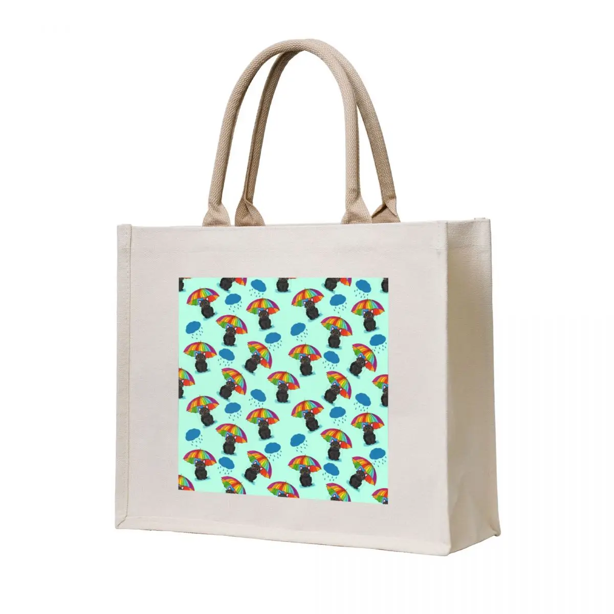 

Colourful umbrella kitty Tote Bag Women's tote bag shoping bag the tote