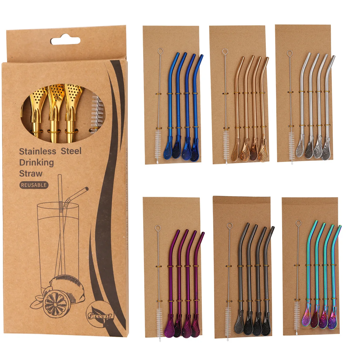 

Соломинки из нержавеющей стали 4 штуки