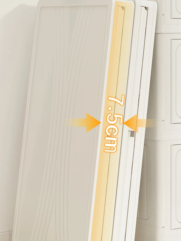 Double Door Storage Organizing Bins with Lid Stackable Foldable for Blanket Clothes Sorting Wardrobe Organizer Container Cabinet