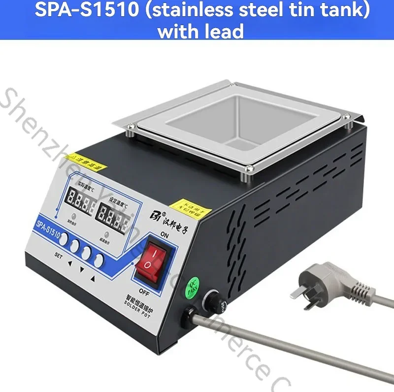 Tin pot dip soldering machine,lead-free constant temperature melting furnace for hot tinning,rectangular small dip soldering mac