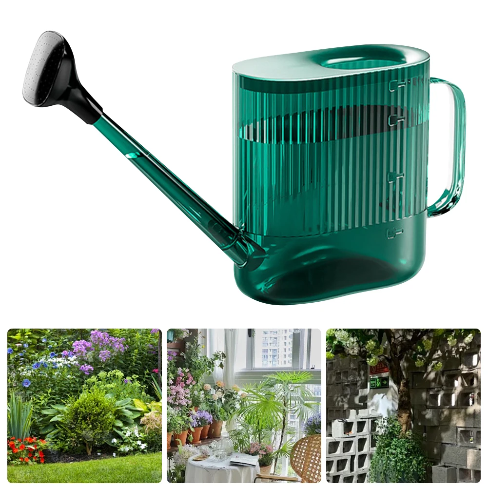 1800ML Garden Watering Can with Sprinkler Head Plastic Watering Can Modern Water Can for Indoor and Outdoor Plants