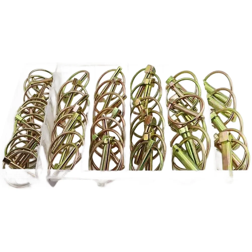 50pcs O Shape Spring Cotter Pins Galvanized Locking Safety Pins for Automotive Agricultural Industrial Applications
