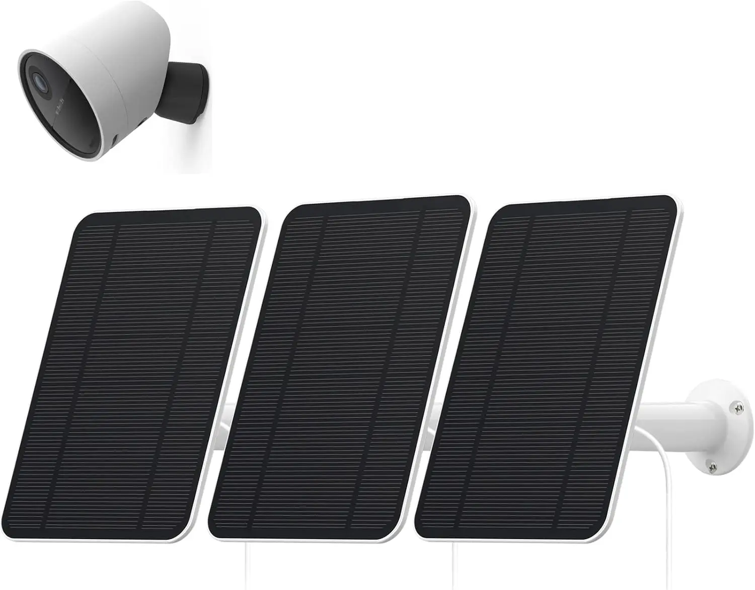 4W Solar Panel Compatible with SimpliSafe Outdoor Camera, Includes Secure Wall Mount, IP65 Weatherproof,13.1ft Power Cable (3)