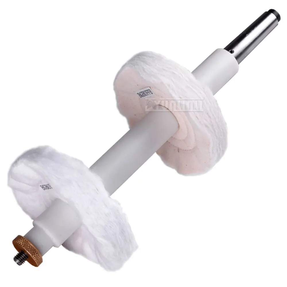 Polisher with 4-inch Polishing Wheels, for Wood Lathe, Wood Turning, Pipe Making & Special-Shaped Woodworking Polishing
