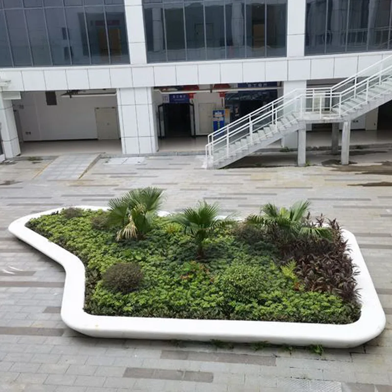 Customized fiberglass flower pool bench outdoor square atrium public rest area Meichen creative special-shaped fiberglass chair