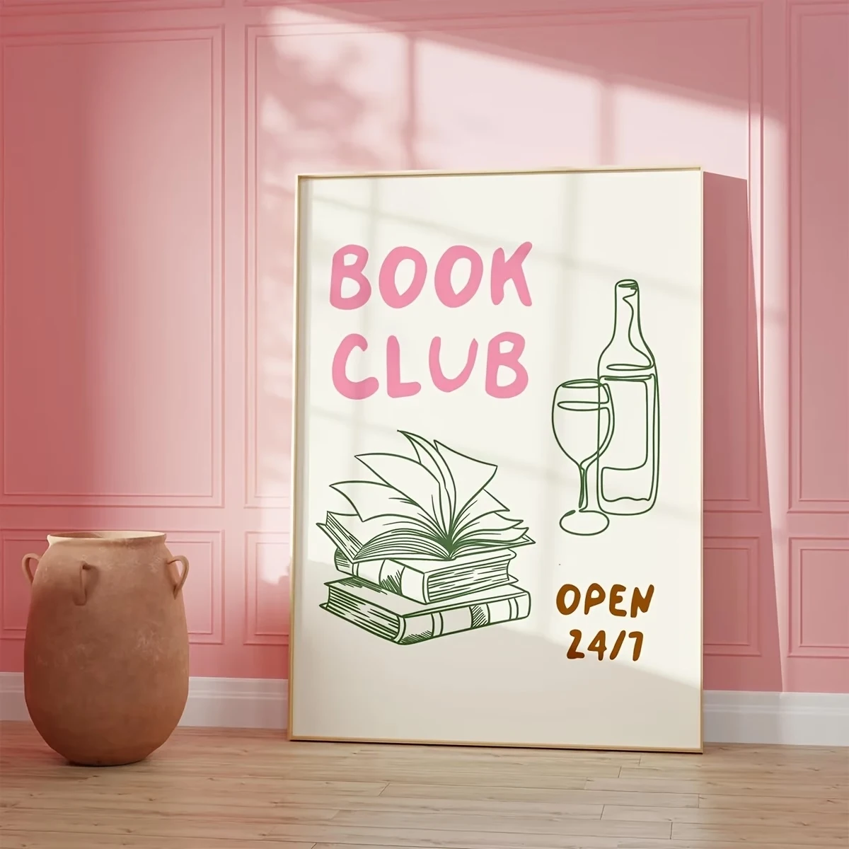Trendy Book Club Bookish Reading  Wall Art Print Canvas Painting Poster Picture For Living Room,Bedroom Home Decor
