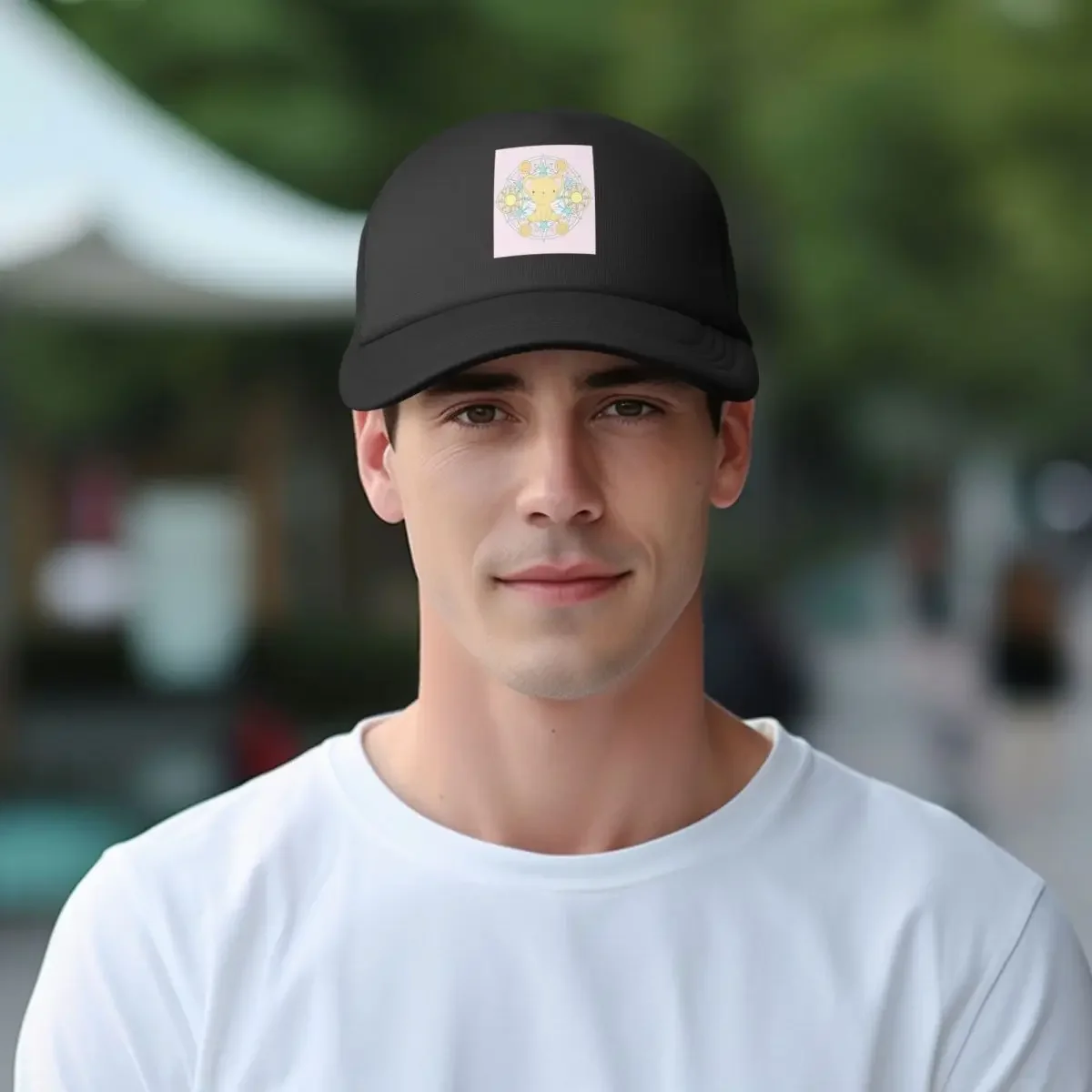 كيرو ساكورا بطاقة الآسر Kawaii شبكة قبعات البيسبول Snapback قبعات البيسبول الموضة تنفس عادية Casquette في الهواء الطلق للجنسين #3