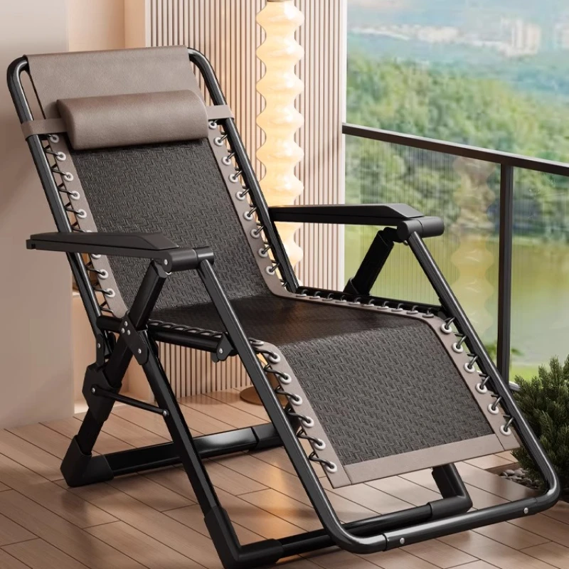 

Foldable Lounge Chair for Office Nap Reclining Wicker Patio Chair Adjustable Lazy Resting Seat Ergonomic Support for Elderly