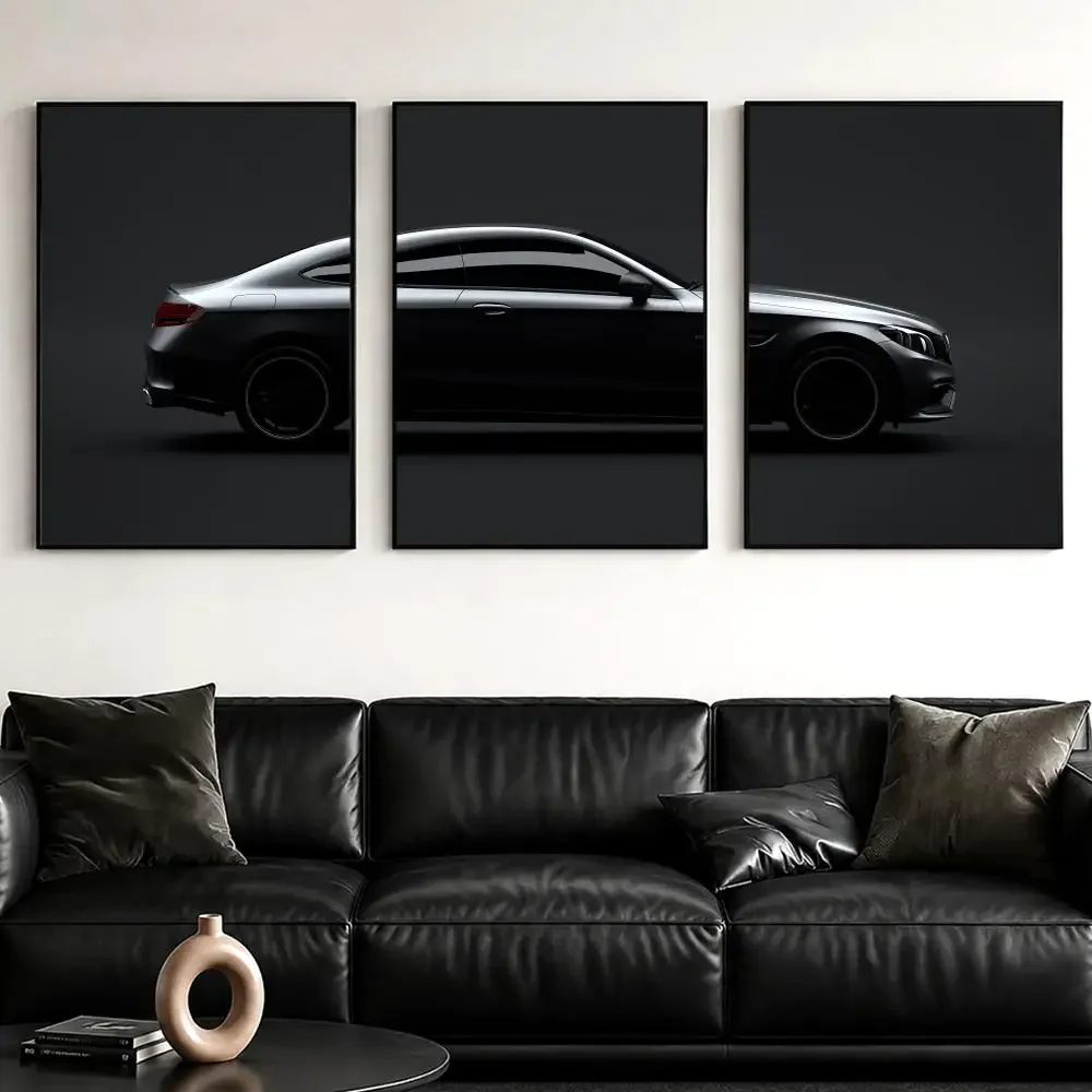 C-C63 S Sports Sedan Painting Calligraphy Canvas Wall Art Poster Set for Bedroom Living Room Home Decor Prints Gift